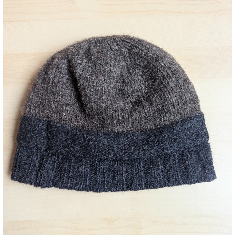 Everest Designs Dapper Don Made in Nepal Fleece Lined Wool Hat Grey Brown - Picture 8 of 12